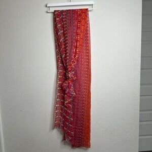 Bohemian Sheer Vibrant Red and Pink Women's scarf or wrap